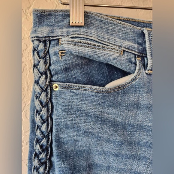 Frame Denim Le High Skinny Braided Leg Jeans sandbar size 32 - Picture 9 of 14